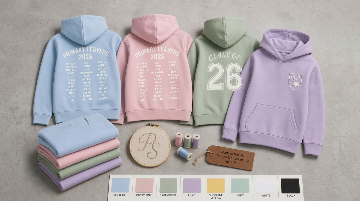 Pastel primary-school leavers hoodies for year 6